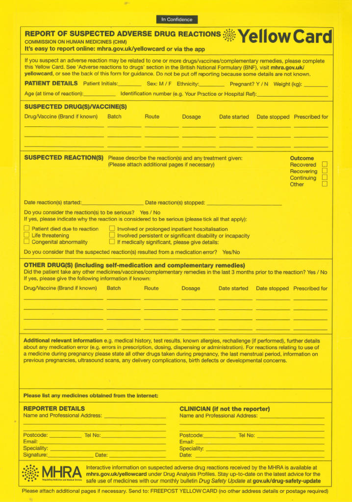 Reporting Yellow Card Centre Scotland Reporting Yellow Card Centre Scotland