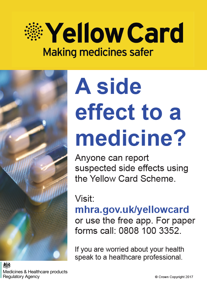 Informational Promotional Material Yellow Card Centre Scotland